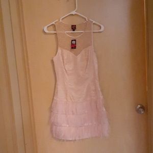 Pink Bebe Open Back Mini Dress